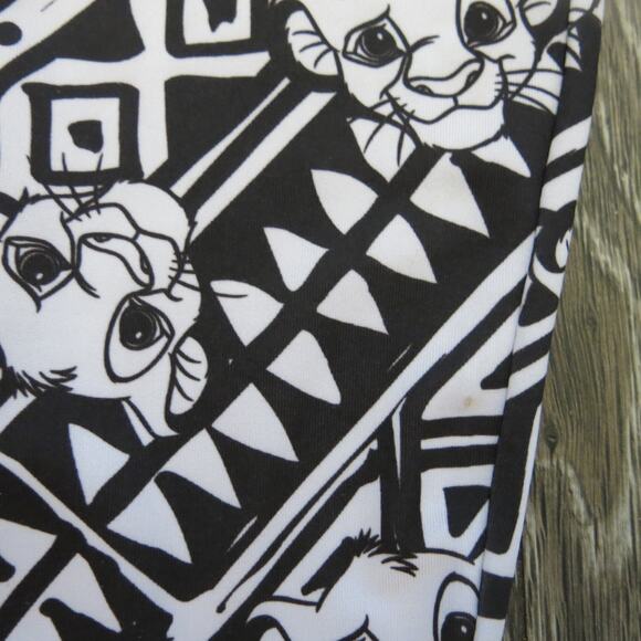 DISNEY LION KING Simba Girls Leggings Size S 6/7** Black White Casual School - Picture 2 of 7